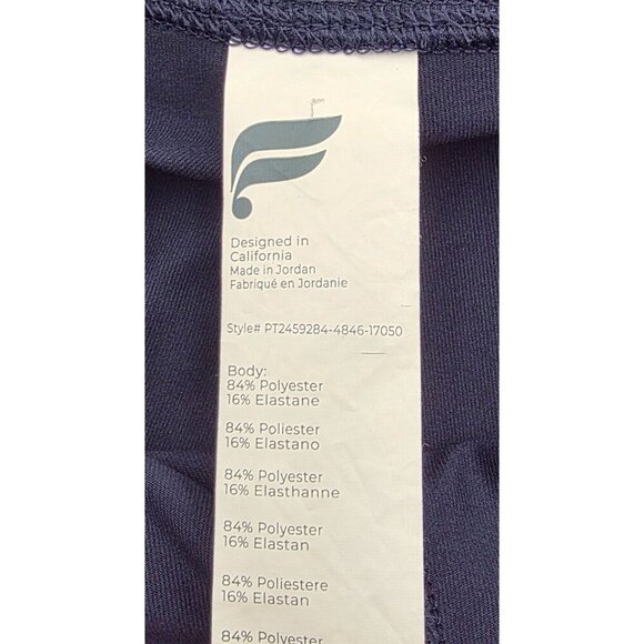 Women's - Fabletics Navy Blue PureLuxe Foldover Pants, Size Large - Picture 6 of 8